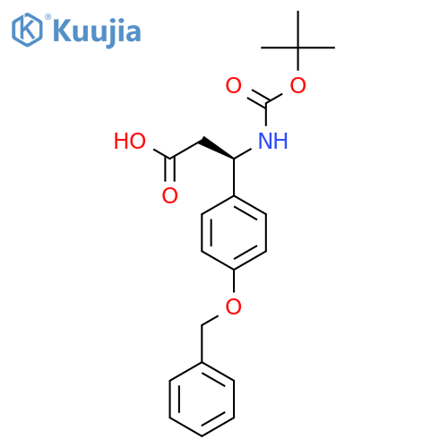 (3R)-3-4-(benzyloxy)phenyl-3-{(tert-butoxy)carbonylamino}propanoic acid structure