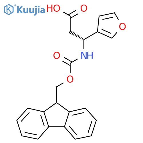 (3R)-3-({(9H-fluoren-9-yl)methoxycarbonyl}amino)-3-(furan-3-yl)propanoic acid structure