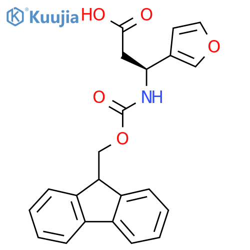 (3S)-3-({(9H-fluoren-9-yl)methoxycarbonyl}amino)-3-(furan-3-yl)propanoic acid structure