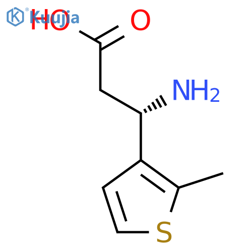 (3S)-3-amino-3-(2-methylthiophen-3-yl)propanoic acid structure