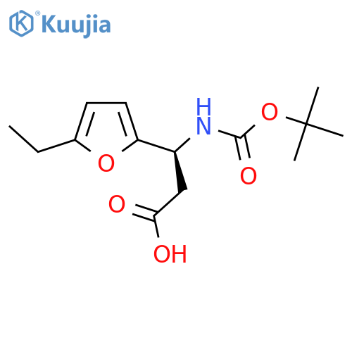 (3S)-3-{(tert-butoxy)carbonylamino}-3-(5-ethylfuran-2-yl)propanoic acid structure