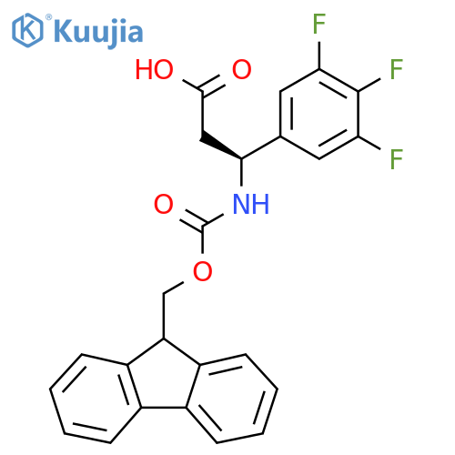 (3S)-3-({(9H-fluoren-9-yl)methoxycarbonyl}amino)-3-(3,4,5-trifluorophenyl)propanoic acid structure