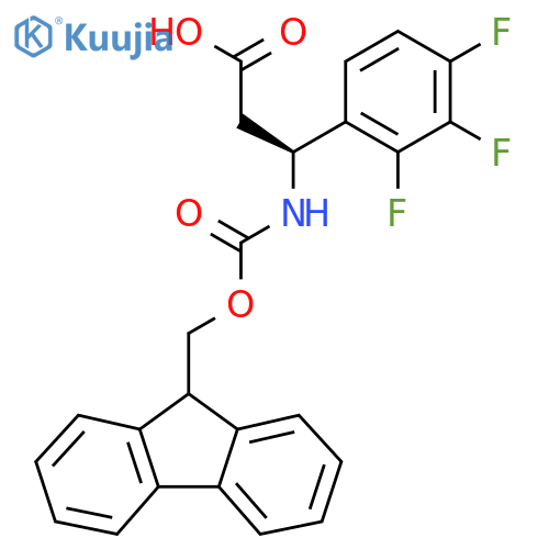 (3S)-3-({(9H-fluoren-9-yl)methoxycarbonyl}amino)-3-(2,3,4-trifluorophenyl)propanoic acid structure
