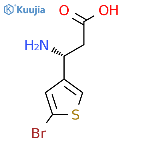 (3R)-3-amino-3-(5-bromothiophen-3-yl)propanoic acid structure