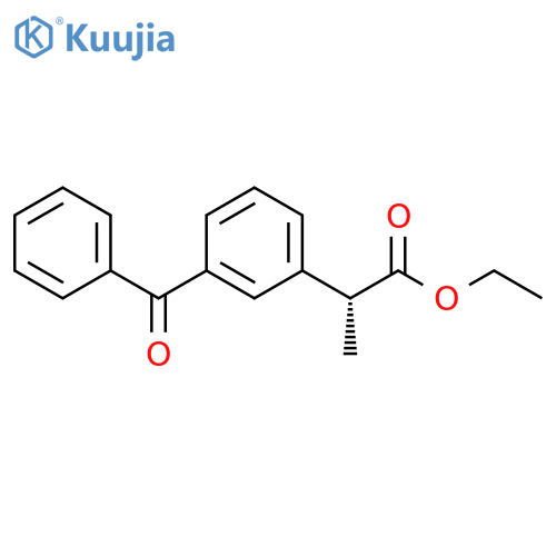 Benzeneacetic acid, 3-benzoyl-a-methyl-, ethyl ester, (R)- structure