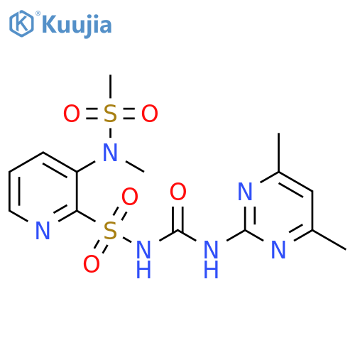 2-Pyridinesulfonamide,N-[[(4,6-dimethyl-2-pyrimidinyl)amino]carbonyl]-3-[methyl(methylsulfonyl)amino]- structure
