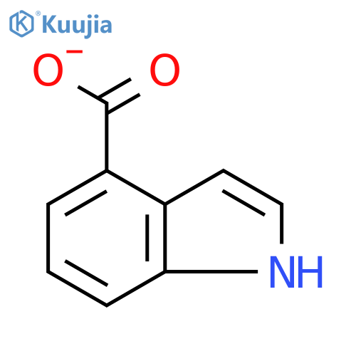 1H-Indole-4-carboxylic acid, ion(1-) structure