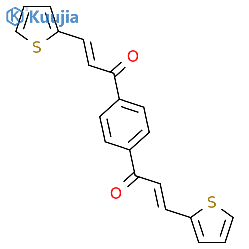 2-Propen-1-one, 3,3'-(1,4-phenylene)bis[1-(2-thienyl)-, (2E,2'E)- structure