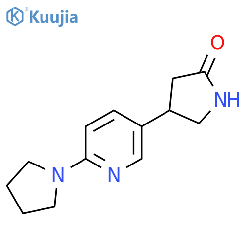 4-6-(pyrrolidin-1-yl)pyridin-3-ylpyrrolidin-2-one structure