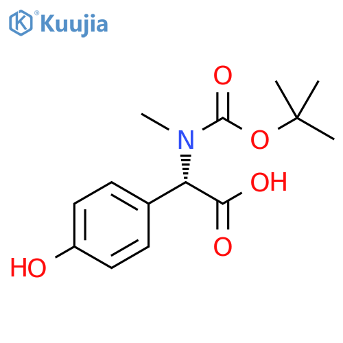 (S)-2-((tert-butoxycarbonyl)(methyl)amino)-2-(4-hydroxyphenyl)acetic acid(WXC01592) structure