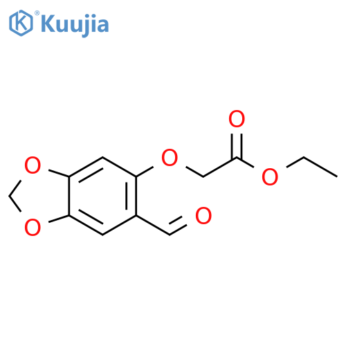 ethyl 2-(6-formyl-2H-1,3-benzodioxol-5-yl)oxyacetate structure