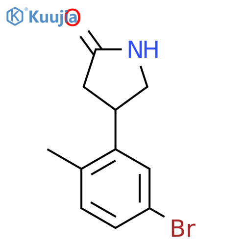 4-(5-bromo-2-methylphenyl)pyrrolidin-2-one structure