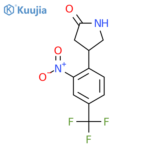 4-2-nitro-4-(trifluoromethyl)phenylpyrrolidin-2-one structure