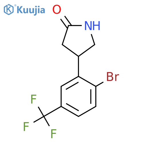 4-2-bromo-5-(trifluoromethyl)phenylpyrrolidin-2-one structure