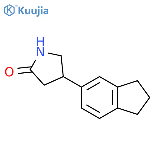 4-(2,3-dihydro-1H-inden-5-yl)pyrrolidin-2-one structure