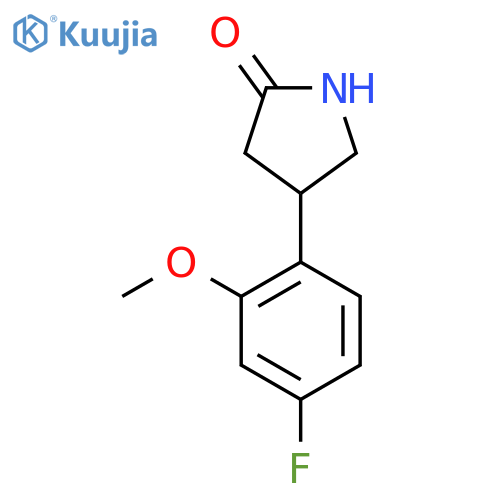 4-(4-fluoro-2-methoxyphenyl)pyrrolidin-2-one structure