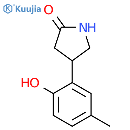 4-(2-hydroxy-5-methylphenyl)pyrrolidin-2-one structure