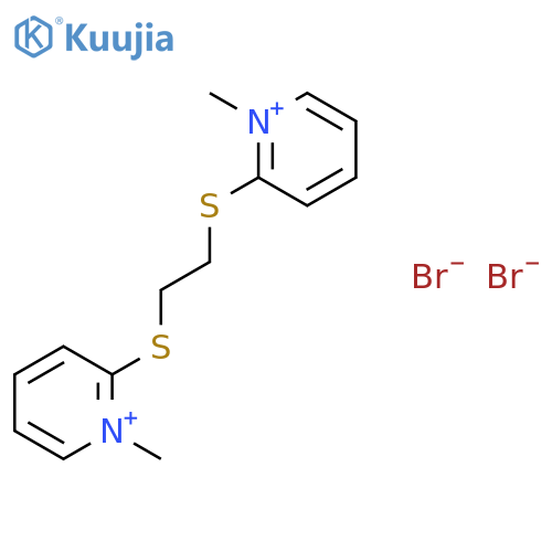 Pyridinium, 2,2'-[1,2-ethanediylbis(thio)]bis[1-methyl-, dibromide structure
