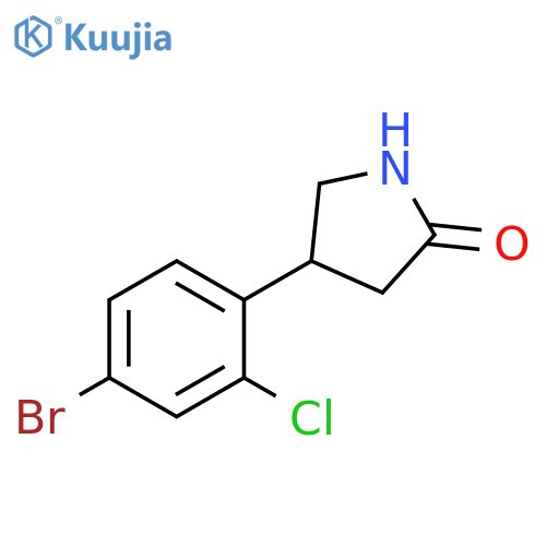 4-(4-bromo-2-chlorophenyl)pyrrolidin-2-one structure