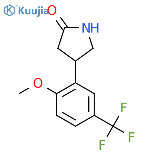 4-2-methoxy-5-(trifluoromethyl)phenylpyrrolidin-2-one structure