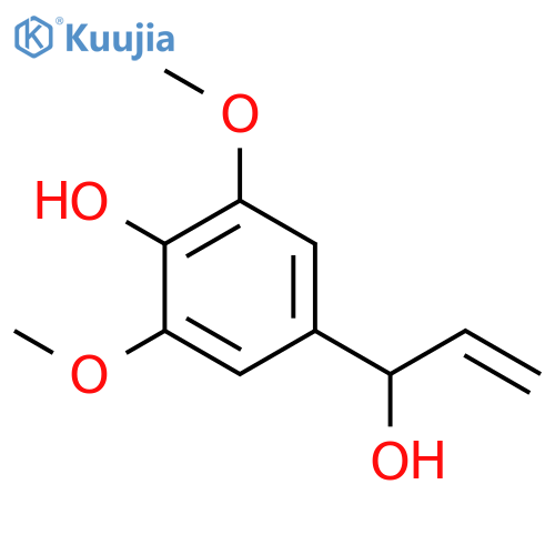 4-(1-hydroxyprop-2-en-1-yl)-2,6-dimethoxyphenol structure