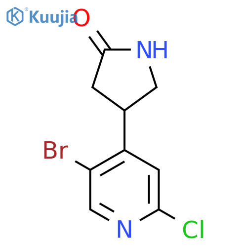 4-(5-bromo-2-chloropyridin-4-yl)pyrrolidin-2-one structure