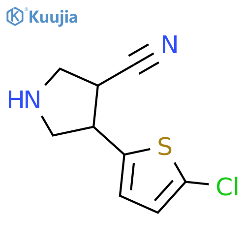 4-(5-chlorothiophen-2-yl)pyrrolidine-3-carbonitrile structure