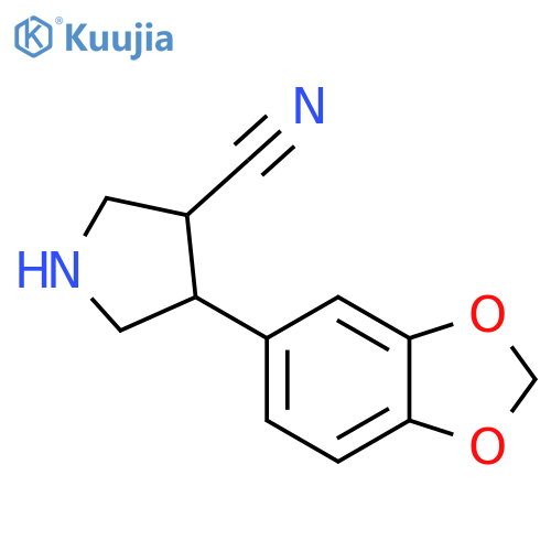 4-(Benzo[d][1,3]dioxol-5-yl)pyrrolidine-3-carbonitrile structure