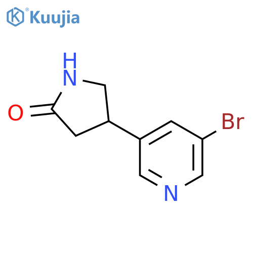 4-(5-Bromo-pyridin-3-yl)-pyrrolidin-2-one structure