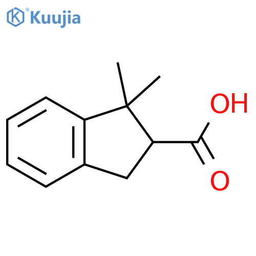 1,1-dimethylindane-2-carboxylic acid structure