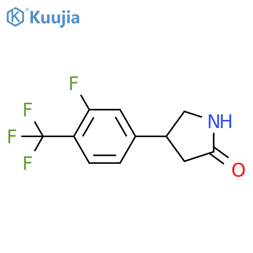 4-3-fluoro-4-(trifluoromethyl)phenylpyrrolidin-2-one structure