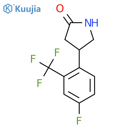 4-4-fluoro-2-(trifluoromethyl)phenylpyrrolidin-2-one structure