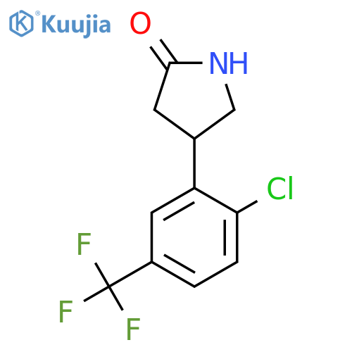 4-2-chloro-5-(trifluoromethyl)phenylpyrrolidin-2-one structure