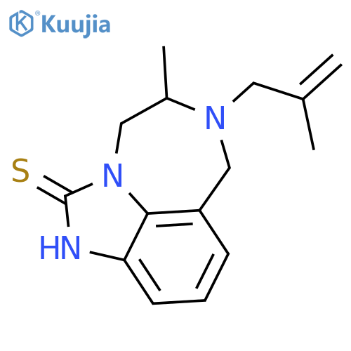 (5S)-5-methyl-6-(2-methylprop-2-en-1-yl)-4,5,6,7-tetrahydroimidazo[4,5,1-jk][1,4]benzodiazepine-2(1H)-thione structure