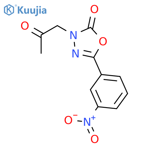 1,3,4-Oxadiazol-2(3H)-one, 5-(3-nitrophenyl)-3-(2-oxopropyl)- structure
