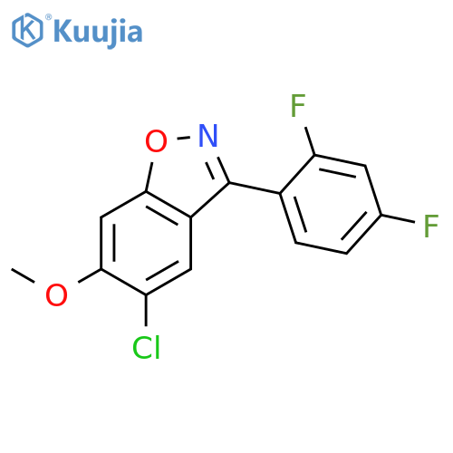 1,2-Benzisoxazole, 5-chloro-3-(2,4-difluorophenyl)-6-methoxy- structure
