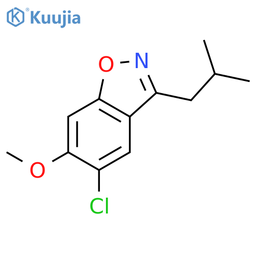 1,2-Benzisoxazole, 5-chloro-6-methoxy-3-(2-methylpropyl)- structure