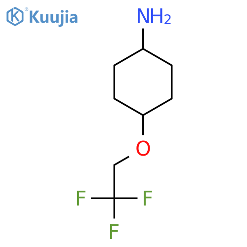 4-(2,2,2-Trifluoroethoxy)cyclohexan-1-amine structure