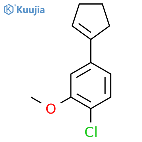 Benzene, 1-chloro-4-(1-cyclopenten-1-yl)-2-methoxy- structure