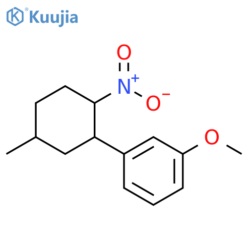 Benzene, 1-methoxy-3-(5-methyl-2-nitrocyclohexyl)- structure