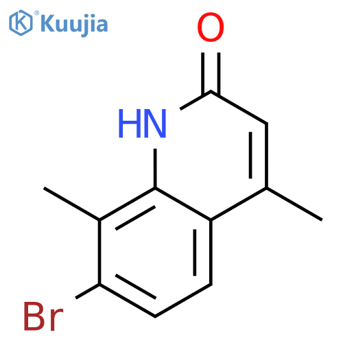 2-Hydroxy-4,8-dimethyl-7-bromo-quinoline structure