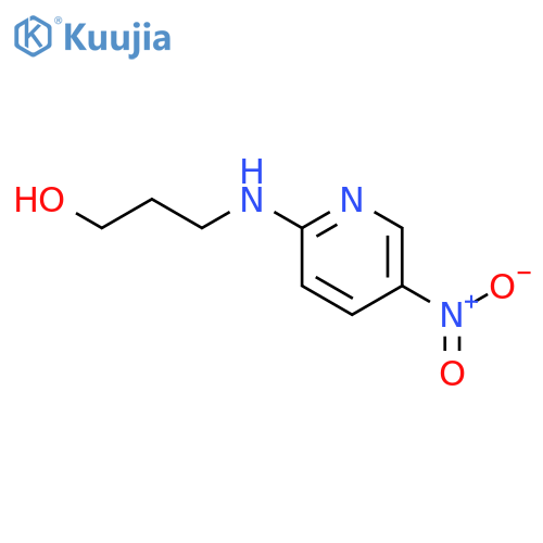 3-(5-nitropyridin-2-yl)aminopropan-1-ol structure