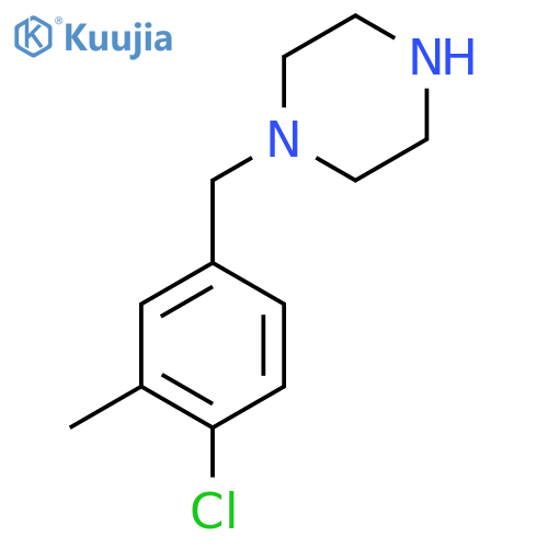 1-(4-chloro-3-methylphenyl)methylpiperazine structure