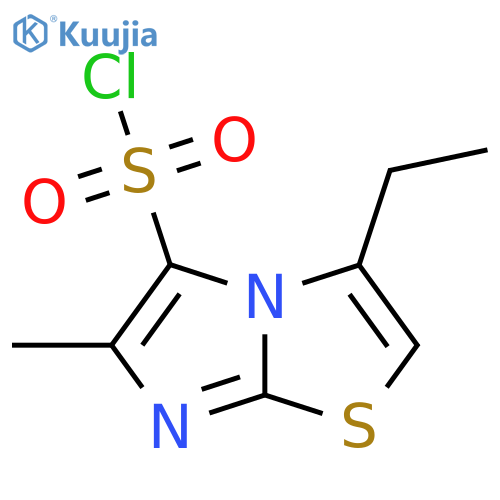 3-ethyl-6-methylimidazo2,1-b1,3thiazole-5-sulfonyl chloride structure