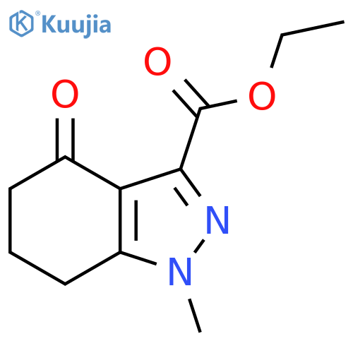 ethyl 1-methyl-4-oxo-4,5,6,7-tetrahydro-1H-indazole-3-carboxylate structure