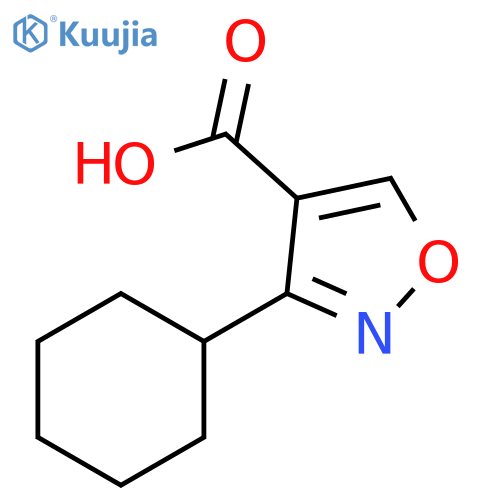 3-cyclohexyl-1,2-oxazole-4-carboxylic acid structure