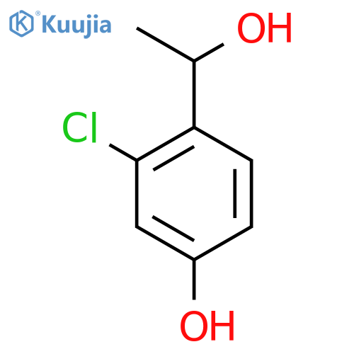 Benzenemethanol, 2-chloro-4-hydroxy-α-methyl- structure