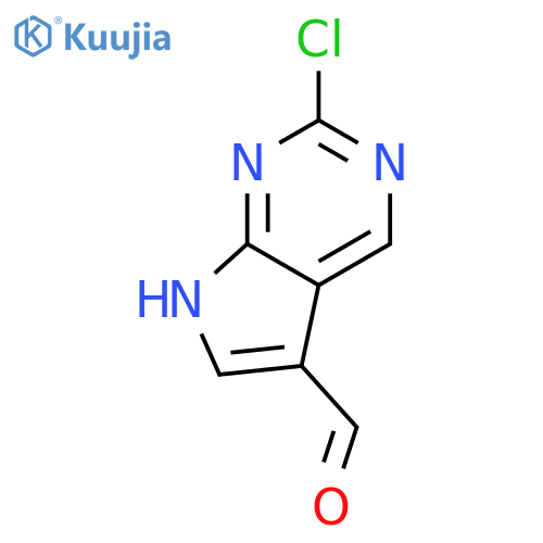 2-Chloro-7H-pyrrolo[2,3-d]pyrimidine-5-carbaldehyde structure