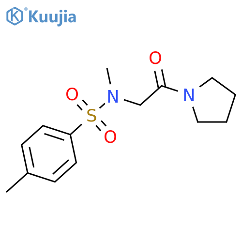 N,4-dimethyl-N-[2-oxo-2-(pyrrolidin-1-yl)ethyl]benzene-1-sulfonamide structure