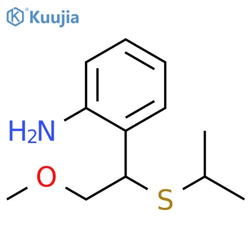 Benzenamine, 2-[2-methoxy-1-[(1-methylethyl)thio]ethyl]- structure